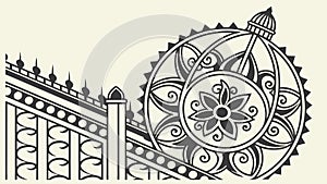 Intricate Ornate Circular Clockwork Pattern, vector design Generative AI