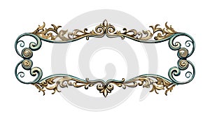 Intricate Ornate Rectangle Frame Vector Design, vector design Generative AI