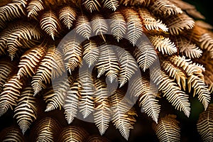 The intricate pattern of a fern spore cluster, resembling a work of natural art