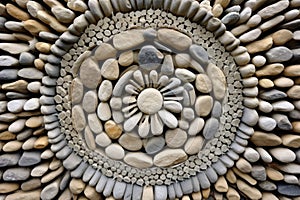 intricate pattern of stones in dry stone wall