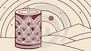 Intricate Patterned Candle with Abstract Backdrop, vector design Generative AI