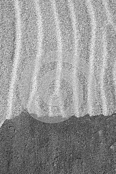 Intricate patterns form in the sand