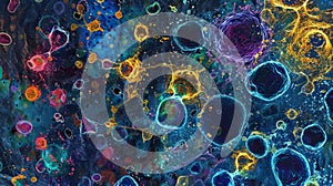 The intricate patterns formed by cytokines in this image illustrate the complexity of the immune response and its photo