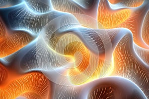 Abstract colorful wavy patterns with light effects in natural formations