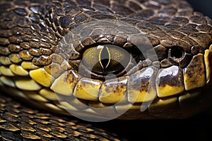 Intricate Phyton snake closeup. Generate Ai