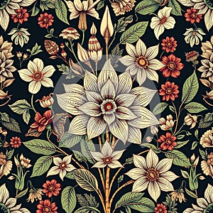 Rare Flora Botanical Creative Pattern