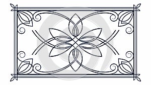 Intricate Rectangular Knotwork Frame Vector for Elegant Documents, vector design Generative AI