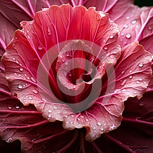 Intricate Red Flower: A Captivating Close-up Of Nature\'s Beauty photo