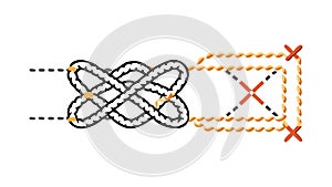 Intricate Rope Knot Pattern Border, Nautical Design Element, vector design Generative AI