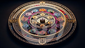 An intricate sand mandala designed to represent the cyclical nature of financial markets