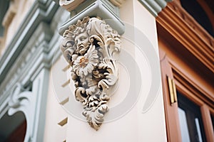 intricate sculpture details of a colonial civic building