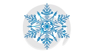 Intricate Snowflake Design, Winter Crystal Pattern Vector Graphic, vector design Generative AI