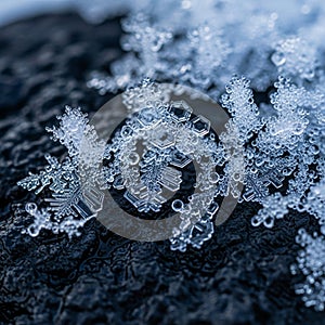 The close up view allows the detailed architecture of the ice to be appreciat