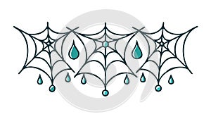 Intricate Spiderweb Pattern for Halloween and Delicate Designs, vector design Generative AI