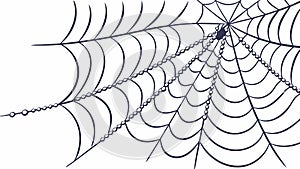 Intricate Spiderweb Pattern for Halloween and Nature Themes, vector design Generative AI