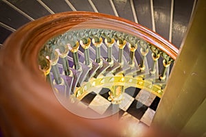 Intricate spiral staircase in the Old Louisiana State Capitol