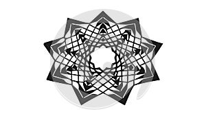 Intricate Starburst Geometric Pattern Decorative Element, vector design Generative AI