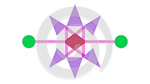 Intricate Starburst Pattern Icon with Central Shape, vector design Generative AI