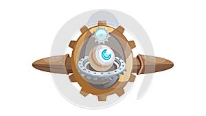 Intricate Steampunk Gear Mechanism, Complex Engineering, vector design Generative AI