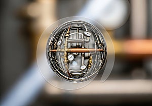 Intricate steampunk globe