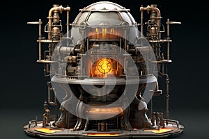 Intricate Steampunk nuclear reactor. Generate AI