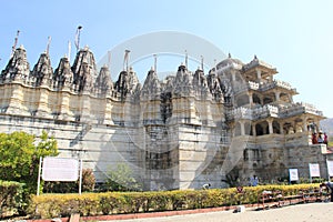 Intricate stone carving in Ranakpur hindu Jain Temple