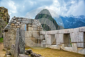 Intricate Stonework at Machu Picchu photo