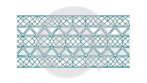 Intricate Teal and Blue Geometric Abstract Pattern, vector design Generative AI