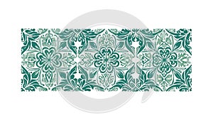 Intricate Teal Circular Geometric Abstract Pattern, vector design Generative AI