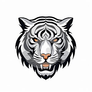 Intricate Tiger Logo: Bold And Gothic-influenced Design