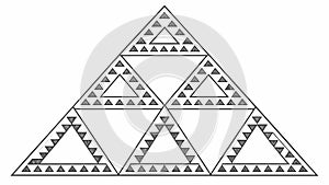 Intricate Triangular Fractal Pattern Abstract Geometric Art, vector design Generative AI
