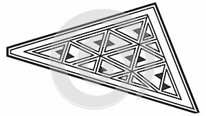 Intricate Triangular Pattern: Geometric Tessellation Art, vector design Generative AI