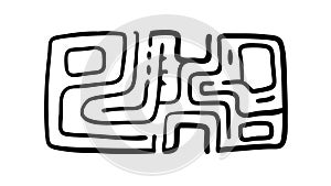 Intricate Abstract Maze Pattern for Design, vector design Generative AI
