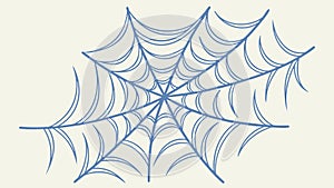 Intricate Spider Web Pattern in Cool Tones, vector design Generative AI