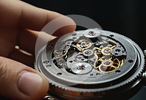 Intricate Watch Mechanism Close-Up