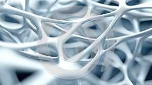 Intricate white network of organic structures creates a mesmerizing abstract pattern, AI