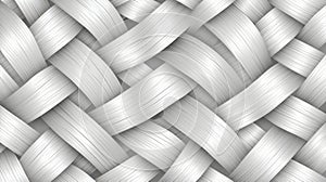 Intricate White Woven Texture Background with Smooth Threads for Design Projects