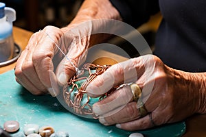 Intricate Wirework: Crafting a Delicate Pendant with Gemstones