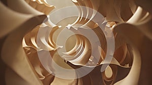 Intricate wooden structures create a captivating, organic interior space