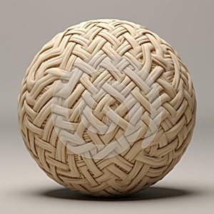 Intricate Woodwork: Reworked 3d Woven Sphere With Minimalist Strokes