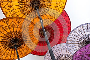 Intricate work to make these umbrellas in Burma
