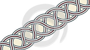 Intricate Woven Celtic Knot Pattern Border, vector design Generative AI