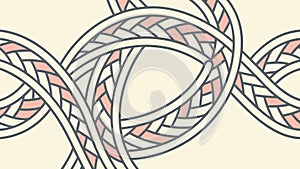 Intricate Woven Knotwork Abstract Pattern Vector, vector design Generative AI
