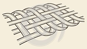 Intricate woven pattern with interlocking geometric lines, vector design Generative AI