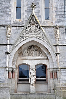 Intricated sculpture on Plymouth Guildhall building, England