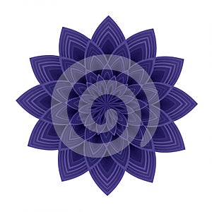 Intricately designed geometric pattern resembling a flower. The structure features