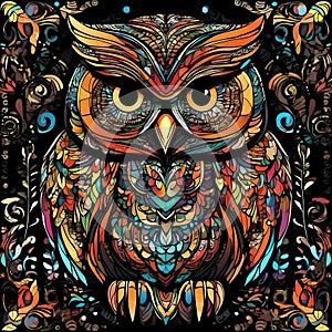 Intricately designed Owl