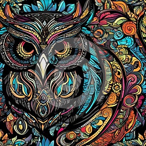 Intricately designed Owl