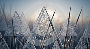 Intricately detailed with frost patterns creating a delicate lace like