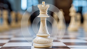 Intricately Detailed Princesscore Chess Piece In Light Beige And White